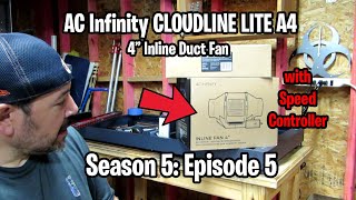 AC Infinity CLOUDLINE LITE A4 4” Inline Duct Fan with Speed Controller Install for Xtool D1 (S5; E5)