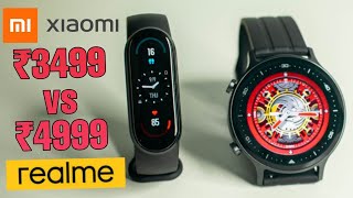 Mi Smart Band 6 vs Realme Smart Watch s Full Specs Comparison & Review | Which one to Buy? 🤔