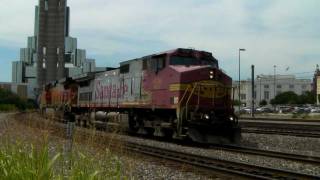 BNSF 636 warbonnet w/ caboose at Dallas, Tx. 06/22/2011 ©