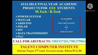 Avalible academic projects for B.TECH &M.TECH 93819- 27216 civil, mechanical, cse, ECE, EEE, MBA .