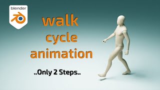 Human Walk Cycle Animation I Blender 3D meta rig-mds design