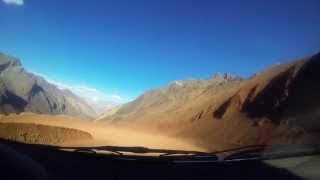 Driving at the Paso de Uspallata in Argentina FullHD