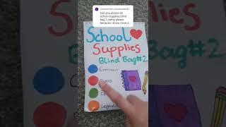 School Supplies blind bag #2 #ideas #diy #craft #blindbag