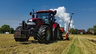 Mais legen mit CASE Maxxum 140 und Gaspardo MTE-R 6 Reihig