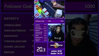 Trying the World Record Scramble (attempt #2) | geo_cuber on #Twitch