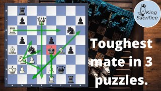 Toughest mate in 3 puzzles!!🔥bet you can't solve them all 🔥!!