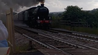 61306 'Mayflower' and 47810 'Crewe Diesel Depot' pass stoke canon 15/6/24