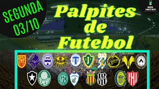 PALPITES DE FUTEBOL PARA O DIA 03/10/2022 (SEGUNDA)!!! CONFIRA AGORA MESMO!