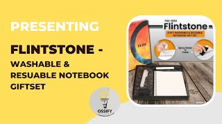 Fuzo Flintstone - Washable and Resuable 4 in 1 Notebook Gift Set