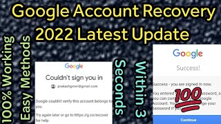 Google couldn't verify this account belongs to you solution | Gmail account recovery 2022 | Worked