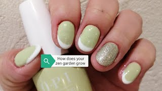 Opi gel polish and Essie gel polish mix Glitters and French tips on the nail