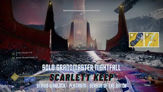 Solo Scarlett Keep Grandmaster Nightfall on Stasis Warlock - Season of The Witch (Destiny 2)