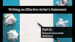 Structure of an Artist Statement