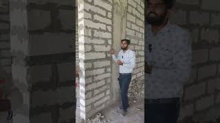 AAC block 🧱 से कैसे  Wall Construct 🏗️ किया जाता है ❓Live from Site👷 #viral #construction #shorts