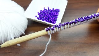 Super Easy Woolen Flower Craft Ideas with Pencil - Amazing Hand Embroidery Flower Design Trick