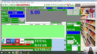 PENGOPERASIAN APLIKASI TOKO AULIA LARIS BERKAH  INPUT PENJUALAN TUNAI