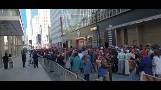 New York City up-close - part of crowd that showed up for the Trump rally at MSG, October 27, 2024