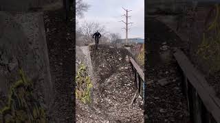 MTB Jump Collapsed Bridge! 👊