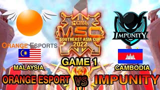 ORANGE ESPORT vs IMPUNITY [ GAME 1 ] | TAGALOG | MSC Group Stage Day 2 -MLBB Southeast Asia Cup 2022