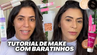 TUTORIAL DE MAQUIAGEM FÁCIL - A MAKE QUE USO SEMPRE NOS VÍDEOS PASSO A PASSO COM BARATINHOS