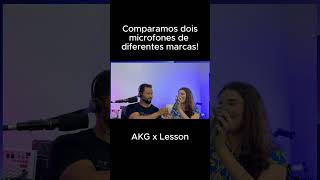 Notamos essa diferença entre os microfones! #akg #lesson #microfone #comparando