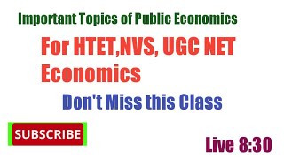 Important Topics Of Public Economics