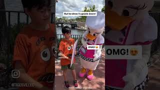 9yo Autistic Artist SHOCKS Daisy Duck with Upside Down Drawing #shorts