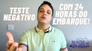 EUA exigem vacinação completa e teste 24 horas antes do embarque!