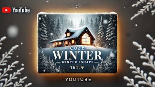 Cozy Winter Cabin in a Snowstorm - 3 Hours of Relaxing Snowfall and Wind Sounds