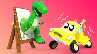 Tom deseneaza un dinozaur magic  | InventatTom camionul de tractari | Car City World App