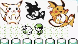 Pikachu Raichu Evolucionar evol Pokemon en amarillo yellow GBC GB ライチュウ 라이츄 피카츄 ピカチュウ evolution no x