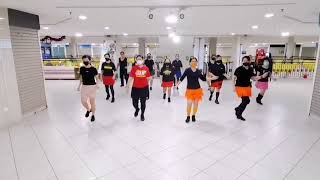 Because Of You 2022 Line Dance - Demo By D'Sisters & Friends LDG #linedance #enjoydancing #cjlclan