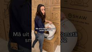 Ce crezi ca a facut Ioana cand a vazut litiera automata smart SHAW V2?😂 #funnyshorts #funnyvideo