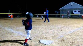 6 year old smashes coach pitch ball !