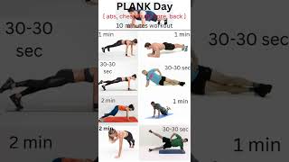 PLANK Day | 10 minutes daily plank for flat tummy | flat tummy in 2 weeks | #shorts