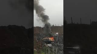 Volvo excavator accident firing