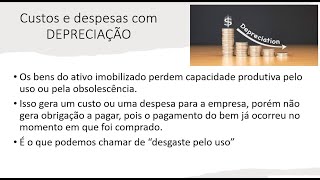 Vídeo Aula DRE - parte 2 - Depreciação e Regime de competência