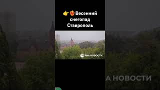 Снегопад прошел в Ставрополе, он длился около двух часов #весеннийснегопад #2024