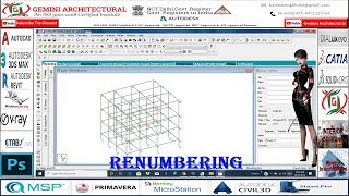 Staad Pro RENUMBERING Tutorial Part-3(Hindi) (Gemini Architectural)