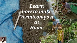 Preparation of our 2nd vermicompost bed | Achinta Medhi