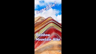 Incredible! Stunning Rainbow Mountain hike #shorts