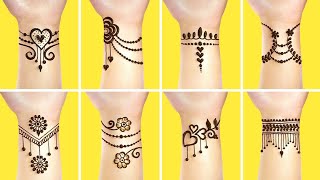 Top 08 latest jewellery bracelet mehndi design| Beautiful henna jewellery bracelet mehndi design|