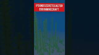 MINECRAFT UNDER WATER EASTER EGG 😱 #minecraft #shorts