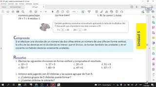 ESMATE CUARTO GRADO CLASE 1.4 UNIDAD 5