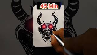 Drawing Troll Face in 5 Sec, 1Min, 10Min and 45Min #shorts