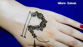 "R" letter henna tattoo | R alphabet mehndi tattoo design | mehandi design