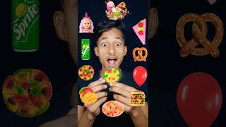 ASMR Emoji Mukbang😋Cake,🍰Pizza jelly,🍕Orange Candy,🍊#asmr #pizza #mukbang #youtubeshorts #shorts