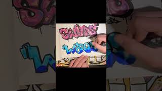 Two straight letter sketches #shorts #graffiti #art #graff #drawing #tagging #swaps #lettering