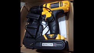 BOR CORDLESS 20 VOLT KEREN COFFARI TOOL REVIUWE,unboxing UJI COBA