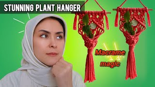 ✨#EP3 Elegant DIY Macrame Plant Hanger Tutorial | Perfect for Any Space! Step by Step 🌱!